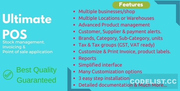 Ultimate POS v3.4 - Best Advanced Stock Management, Point of Sale & Invoicing application - nulled
