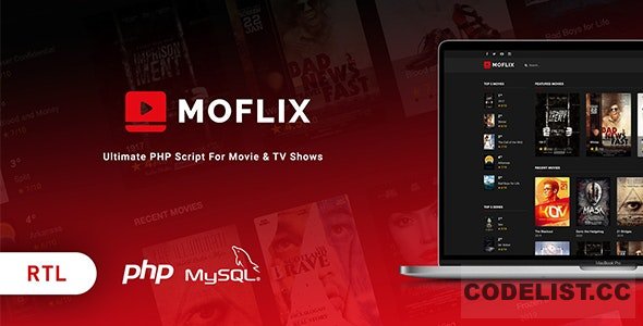 MoFlix v1.0.5 - Ultimate PHP Script For Movie & TV Shows