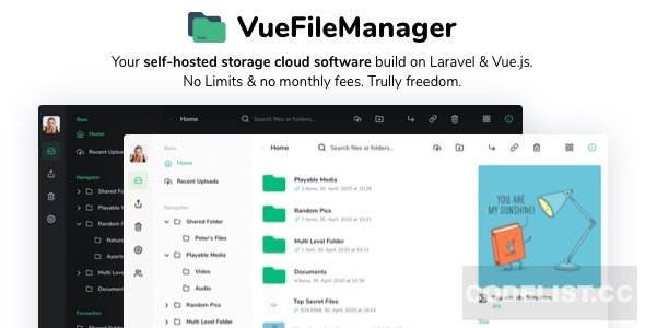 Vue File Manager with Laravel v1.6.3 - Your Private Cloud