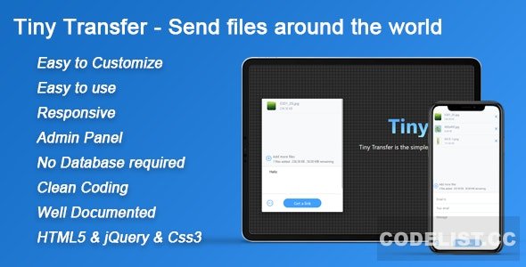TinyTransfer v1.1.6 - Send files around the world