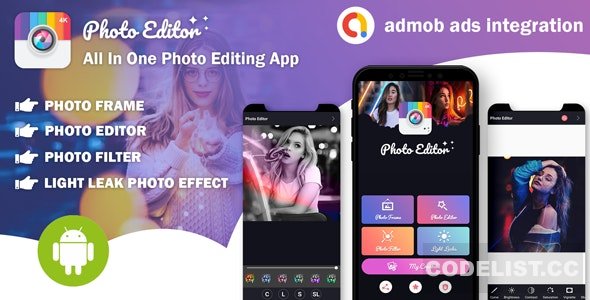 Photo Editor v1.0 - All In One Photo Editing App With Admob Ads