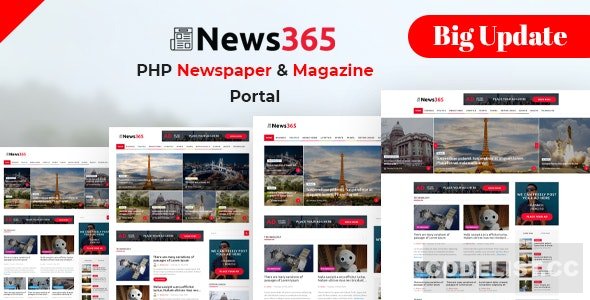 News365 v6 - PHP Newspaper Script Magazine Blog with Video Newspaper