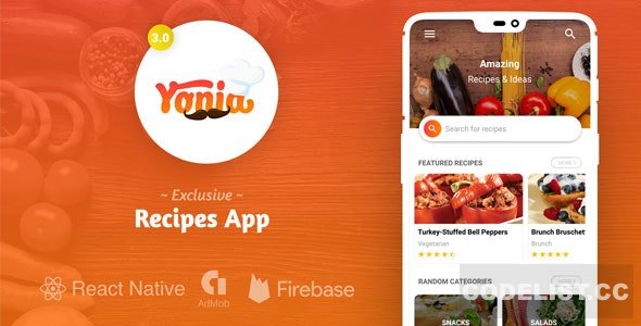 Yonia v4.0 - Complete React Native Recipes App + Admin Panel