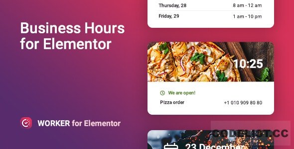 Worker v1.0.1 - Business hours widget for Elementor