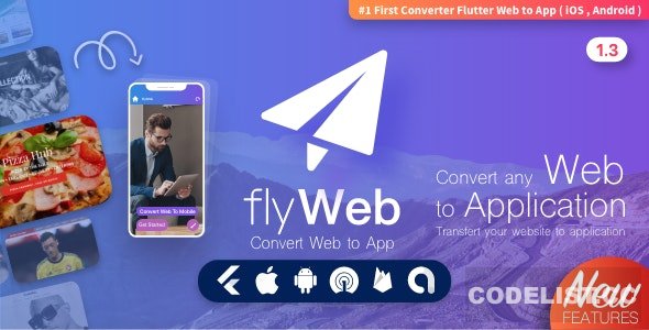 FlyWeb for Web to App Convertor Flutter + Admin Panel v1.3