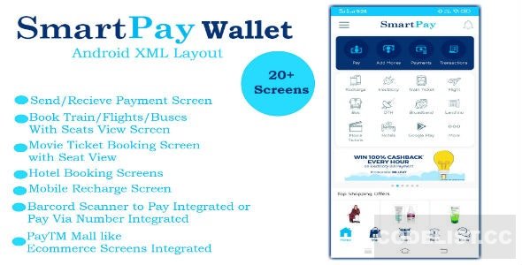 SmartPay Wallet v1.0 - Android XML Screens Layout