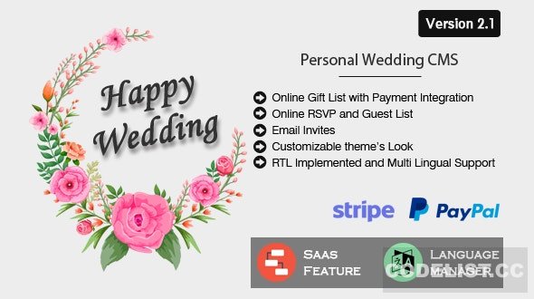 Happy Wedding v2.1 - Personal Wedding & Invitation CMS