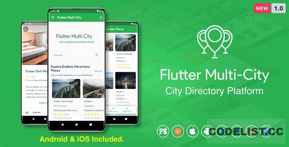 Flutter Multi City v1.0 - ( Directory, City Tour Guide, Business Directory, Travel Guide, Booking )