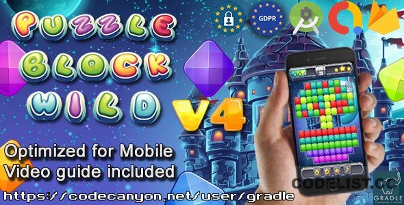 Puzzle Block Wild V4 (Admob + GDPR + Android Studio)