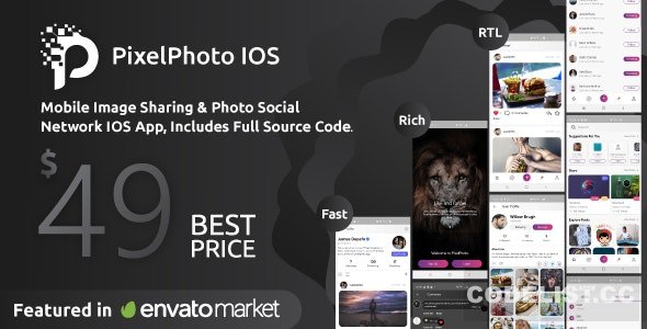 PixelPhoto IOS v1.0.4 - Mobile Image Sharing & Photo Social Network