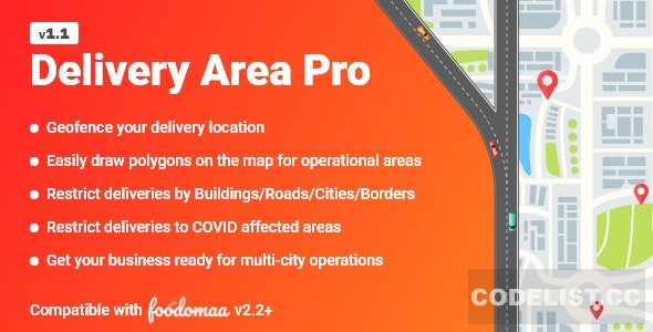 Delivery Area Pro v1.1 - Module for Foodomaa