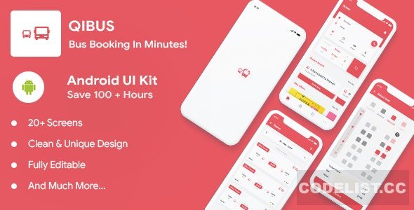 QIBus v2.0 - Bus booking android app ui template - Kotlin 