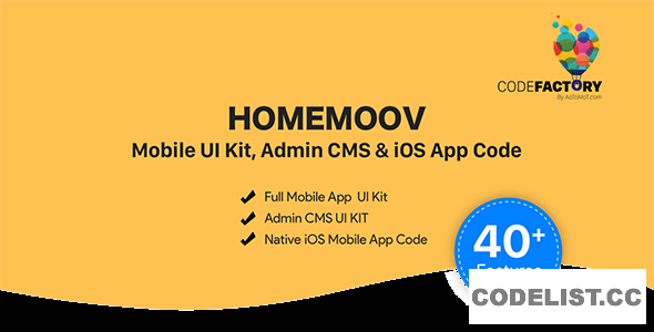 HOMEMOOV v1.0 - Mobile UI Kit, Admin CMS & iOS App Code