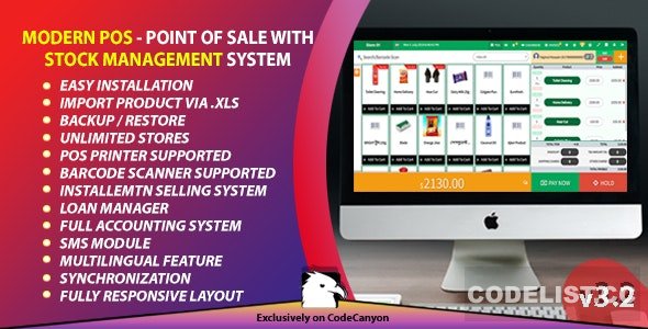 Modern POS v3.2 - Point of Sale with Stock Management System