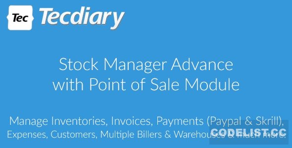 Stock Manager Advance with Point of Sale Module v3.4.44