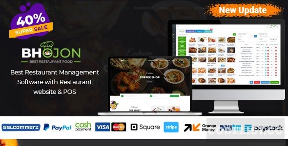 Bhojon v2.5 - Best Restaurant Management Software with Restaurant Website - nulled