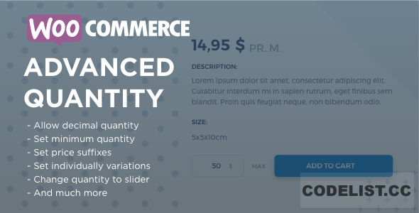 WooCommerce Advanced Quantity v3.0.0 