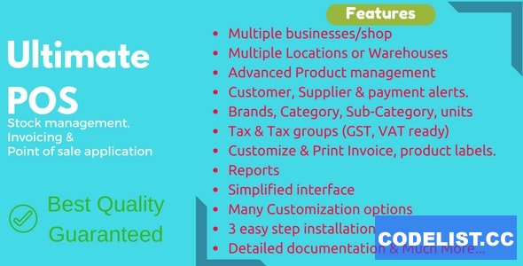 Ultimate POS v5.1 - Best ERP, Stock Management, Point of Sale & Invoicing application