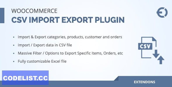 Woocommerce csv import export plugin v2.0.0 - orders, customers, products