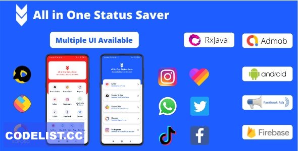 All in One Status Saver v9.0 - SnackVideo, ShareChat, Roposo, Likee, Whatsapp, FB, Insta, TikTok, Twitter 