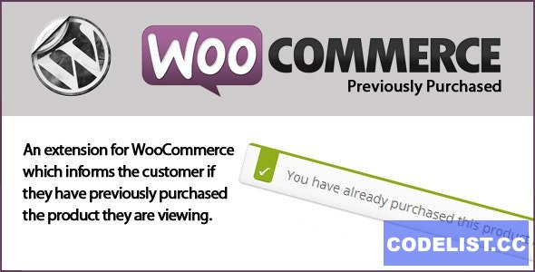 WooCommerce Previously Purchased v1.0