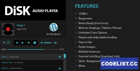 Disk Audio Player For WordPress v2.9 