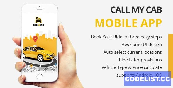 Online Taxi Booking App - Call My Cab Mobile App 