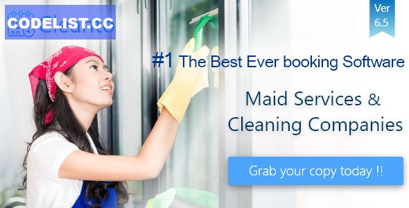 Cleanto v6.5 - Online bookings management system for maid services and cleaning companies