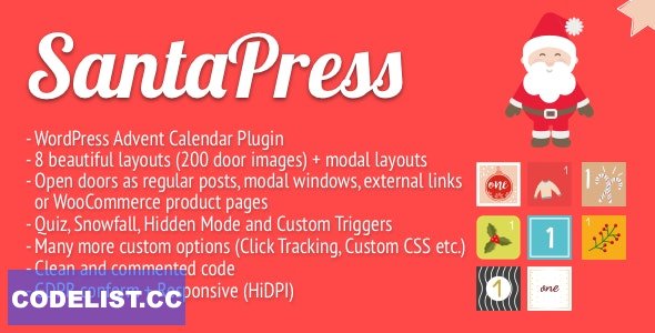 SantaPress v1.6.0 - WordPress Advent Calendar Plugin & Quiz