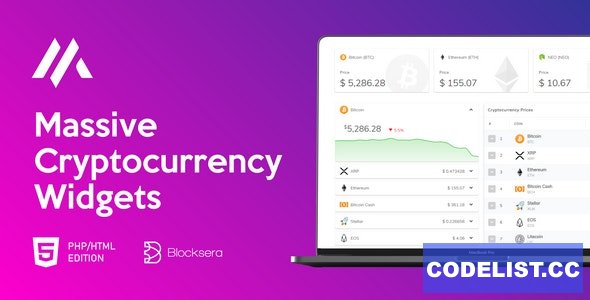 Massive Cryptocurrency Widgets v1.3.1 - PHP/HTML Edition