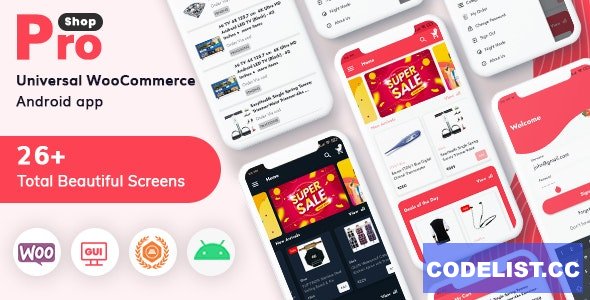 ProShop v12.0 - WooCommerce Multipurpose E-commerce Android Full Mobile App + kotlin