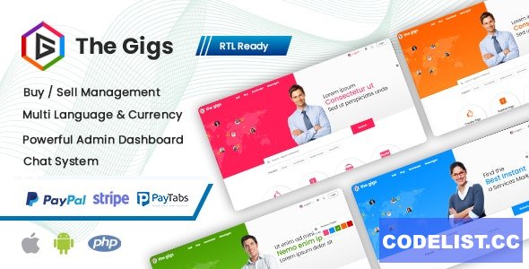 Thegigs v1.0 - Freelance Marketplace Script with Admin panel(Web + Android + IOS)