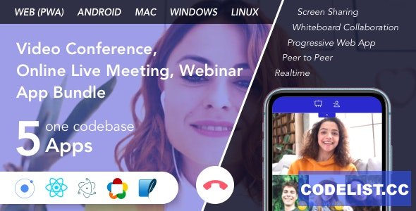 Teammeet v1.11.1 - Video Conference, Online Live Meeting, Webinar App Bundle (Web, Android & Desktop) 