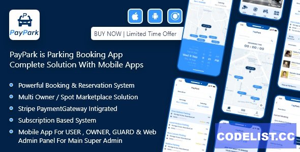 PayPark v1.0 - Ultimate Parking Management System with mobile apps and admin panel - nulled