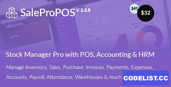 SalePro v3.3.8 - Inventory Management System with POS, HRM, Accounting - nulled