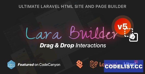 LaraBuilder v5.1.0 - Laravel Drag&Drop SaaS HTML site builder