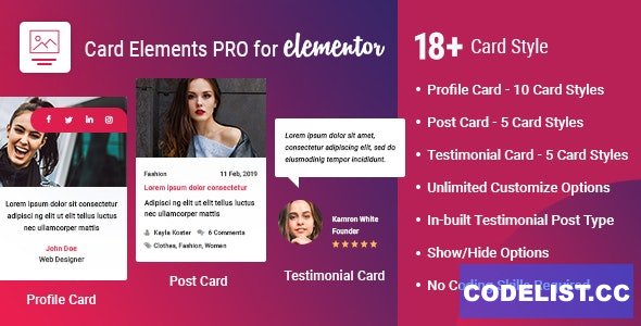 Card Elements Pro for Elementor v1.0.5