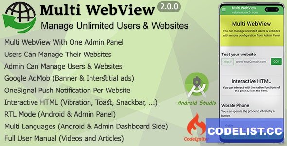 Multi WebView + Admin Panel v2.0