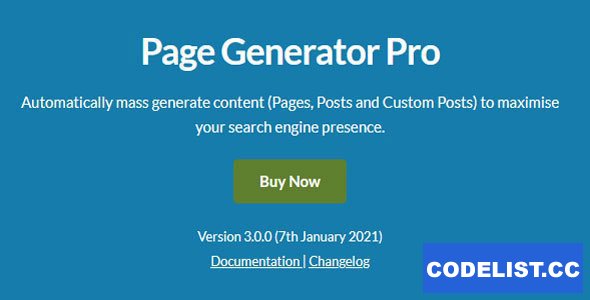 Page Generators Pro v3.0.0 - WordPress Page Builder 