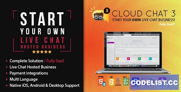 Cloud Chat 3 v3.1.1 - Fully SaaS Live Support Chat - nulled