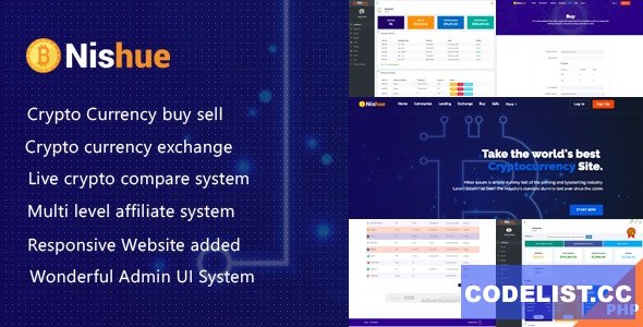 Nishue v3.9 - CryptoCurrency Buy Sell Exchange and Lending with MLM System - nulled
