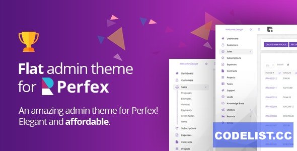 Perfex CRM - Flat admin theme v1.0