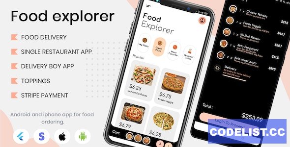Food Explorer v1.0 - Single restaurant Food delivery app with delivery boy in flutter