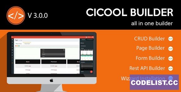 Cicool v3.4.1 - Page, Form, Rest API and CRUD Generator