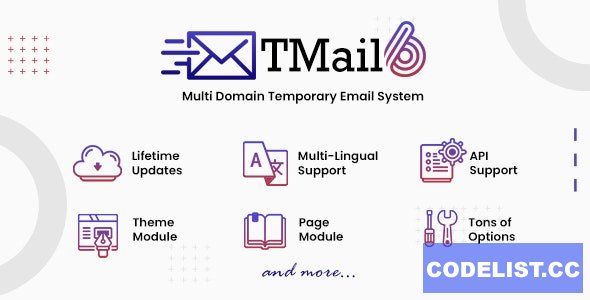  TMail v6.9 - Multi Domain Temporary Email System - nulled