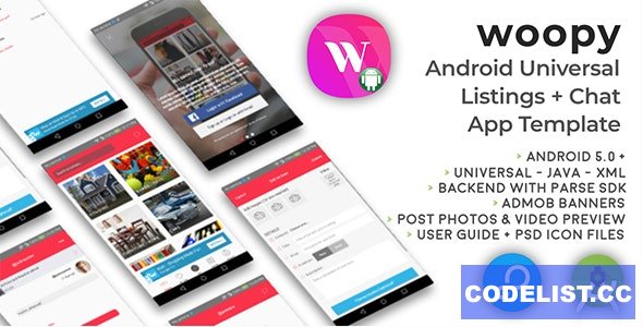 woopy - Android Universal Listings + Chat App Template - 13 April 2021