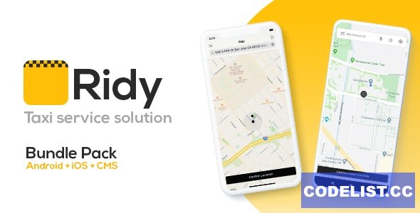 Ridy v3.5 - Taxi Application Android & iOS + Dashboard 