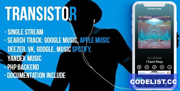 Transistor B (android) v1.0 - live radio, chat, news, php backend 