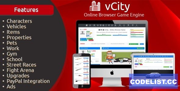 vCity v2.6 - Online Browser Game Platform