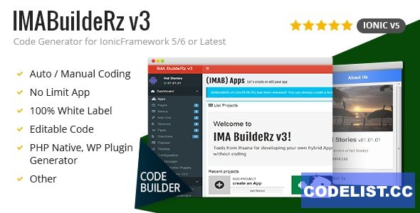 IMABuildeRz v3 rev21.09.13 - Ionic Mobile App Builder + Code Generator